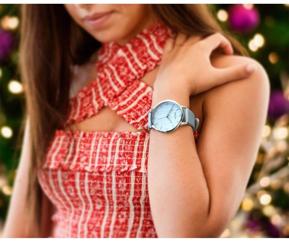YOLAKO YK38 Women Quartz Watch PU Leather Strap Fashion Casual Watches - Black