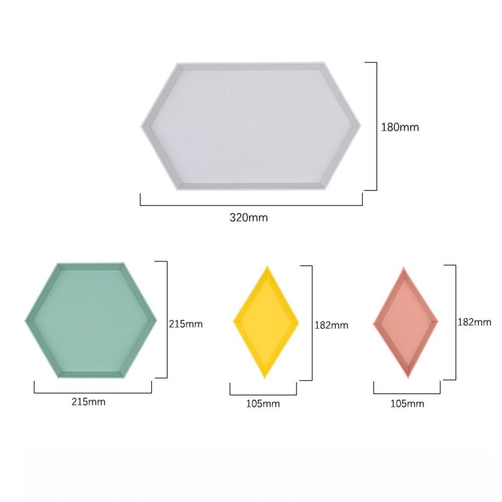 Innovative Color Geometric Storage Tray Removable Plastic Combination Desktop Detachable Fruit Plate - Multi-color