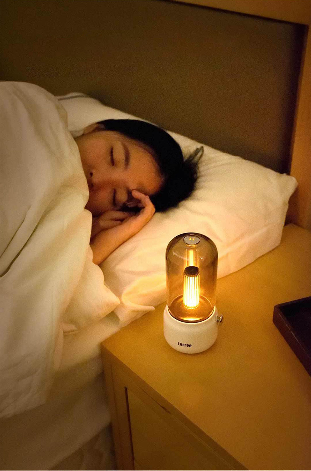 Xiaomi Lofree Candly Light USB Charging Dual Lighting Modes 1800K LED Bedside Lamp - White