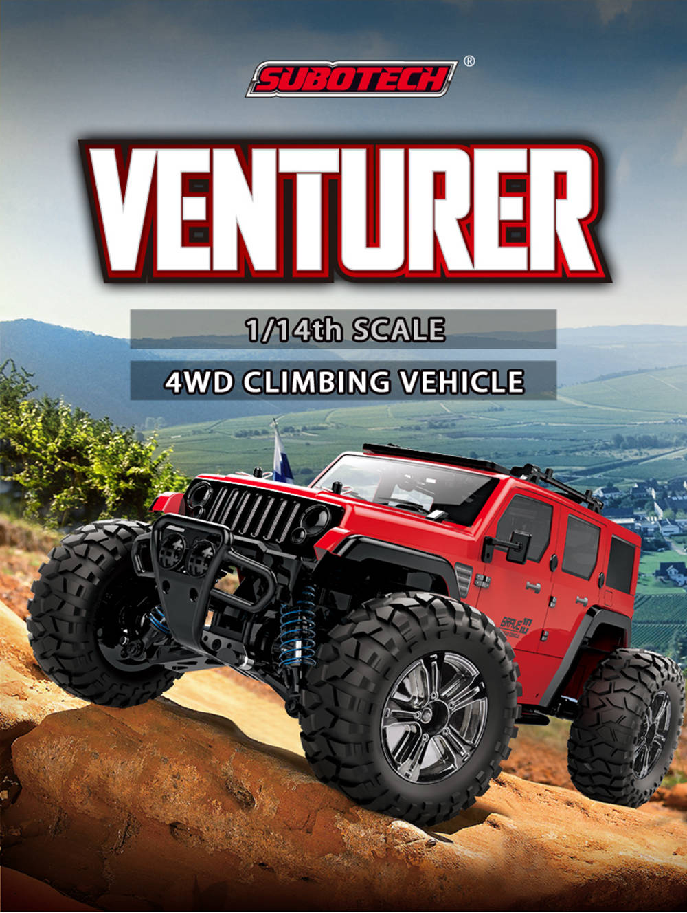 SUBOTECH BG1521 Golory 2.4G 1:14 4WD Brushed Off-road RC Car RTR - Gray