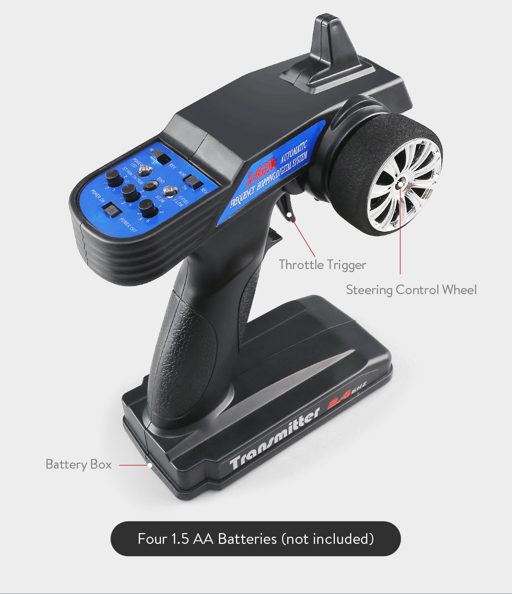 JJRC Q48 THUNDER 2.4G 1:10 4WD Waterproof Brushless 70km/h Off-road RC Car Monster Truck RTR - Blue