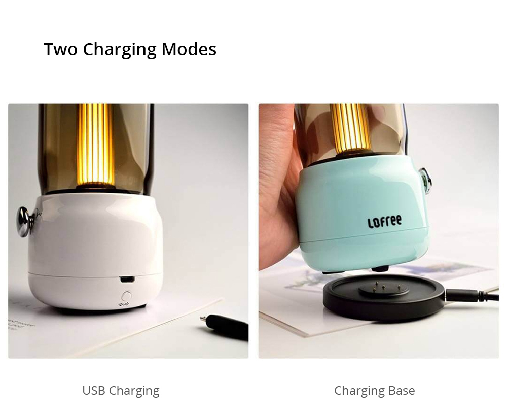 Xiaomi Lofree Candly Light USB Charging Dual Lighting Modes 1800K LED Bedside Lamp - White