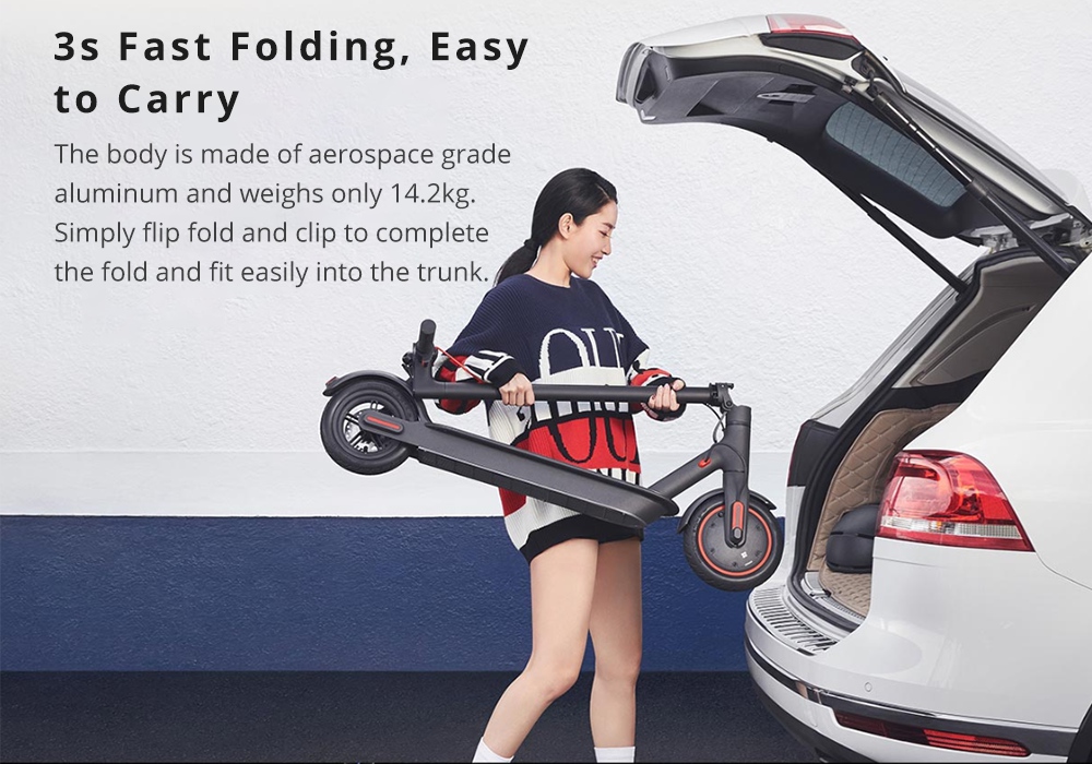 Xiaomi Mijia Folding Electric Scooter Pro 300W Motor 3 Speed Modes 8.5 Inch Tire 45KM Mileage Range Double Brake System - Black