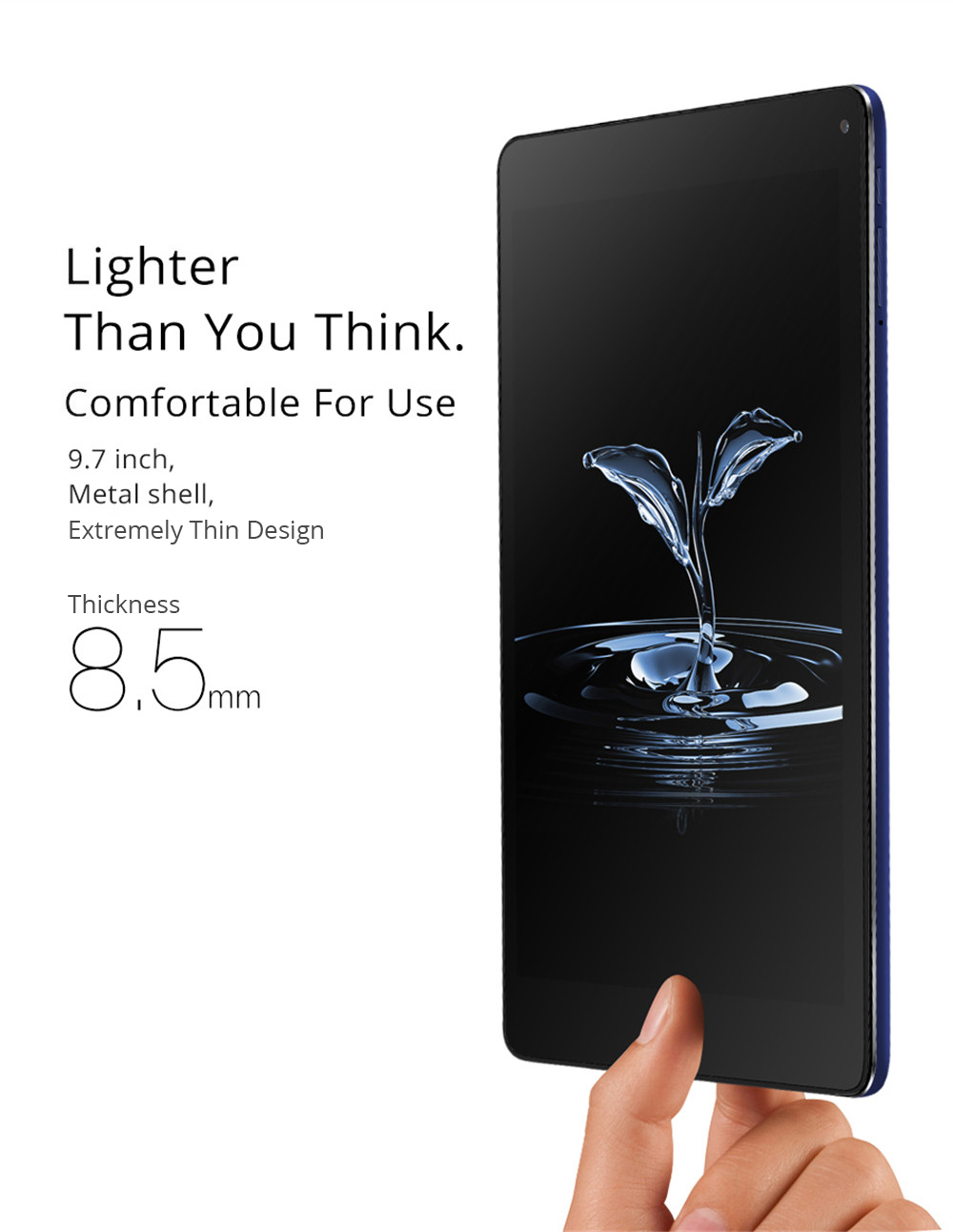 VOYO i8 4G LTE Phablet MTK6797X Deca Core 9.7" IPS 2K 2048*1536 4GB RAM 64GB ROM Android 8.0 Dual SIM Dual Standby - Black