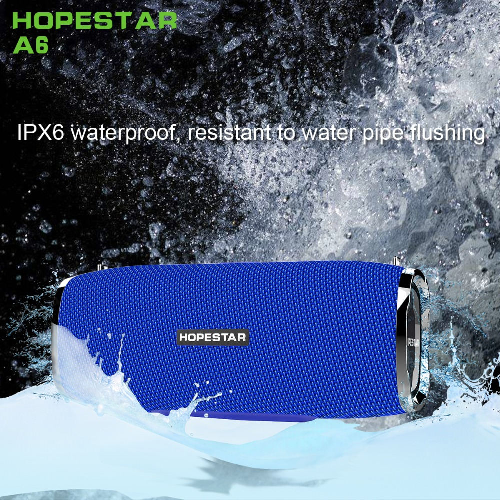 HOPESTAR A6 Wireless Bluetooth Speaker 34W IPX6 Water-resistant Power Bank - Gray