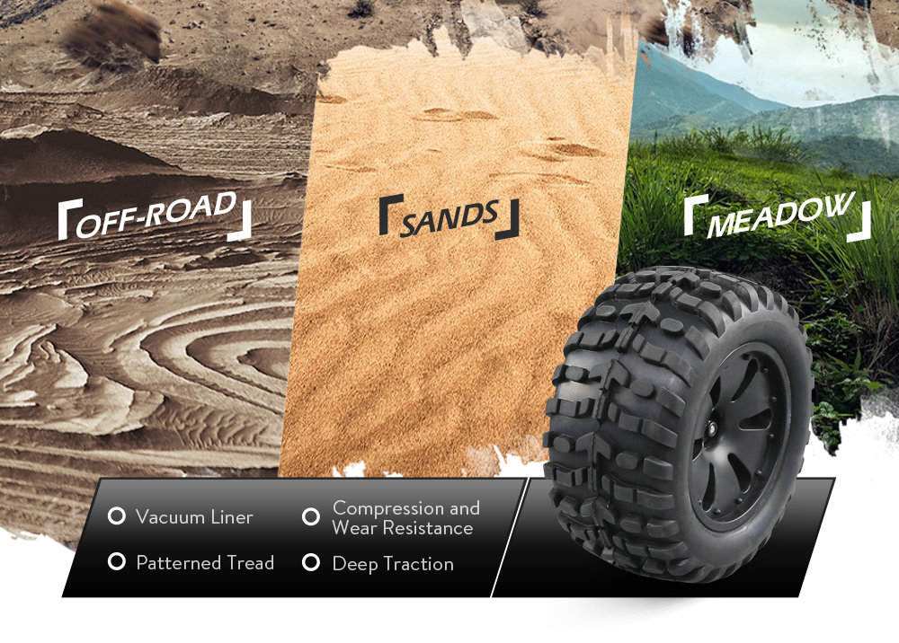 JJRC Q48 THUNDER 2.4G 1:10 4WD Waterproof Brushless 70km/h Off-road RC Car Monster Truck RTR - Red