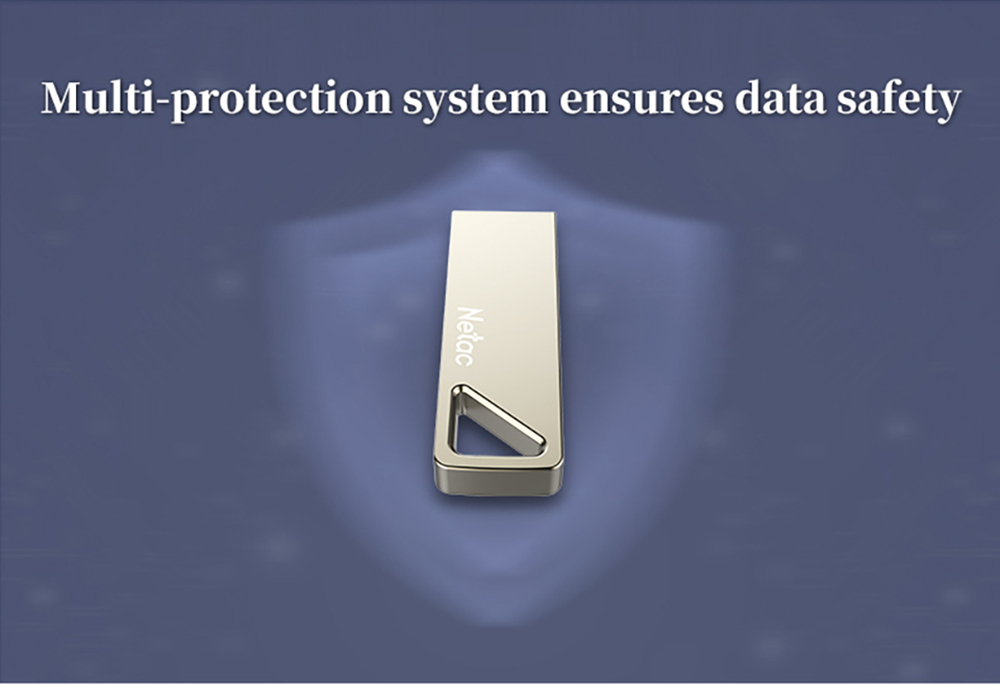 Netac U326 32GB Waterproof Metal USB2.0 Flash Drive Built-in Encryption Software - Golden