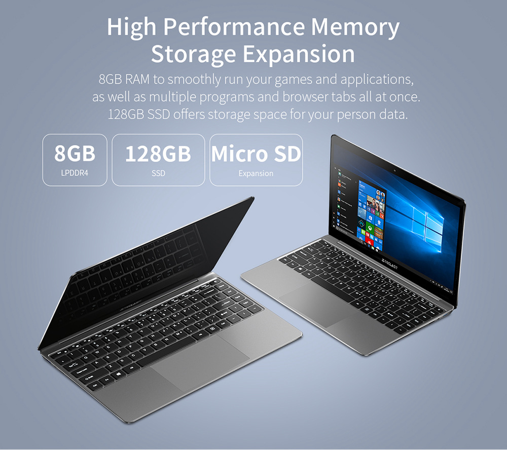 Teclast F7 Plus Laptop Intel Celeron N4100 Quad Core 14 Inch 1920*1080 IPS Screen 8GB RAM 128GB SSD Windows 10 - Silver