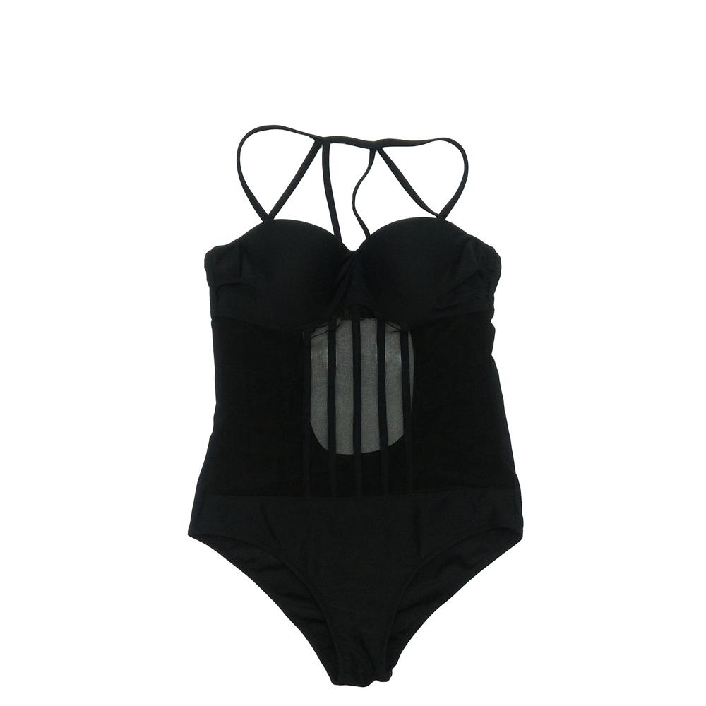 BK80 Women Sexy Tight Backless One-piece Swimsuit Size S - Black