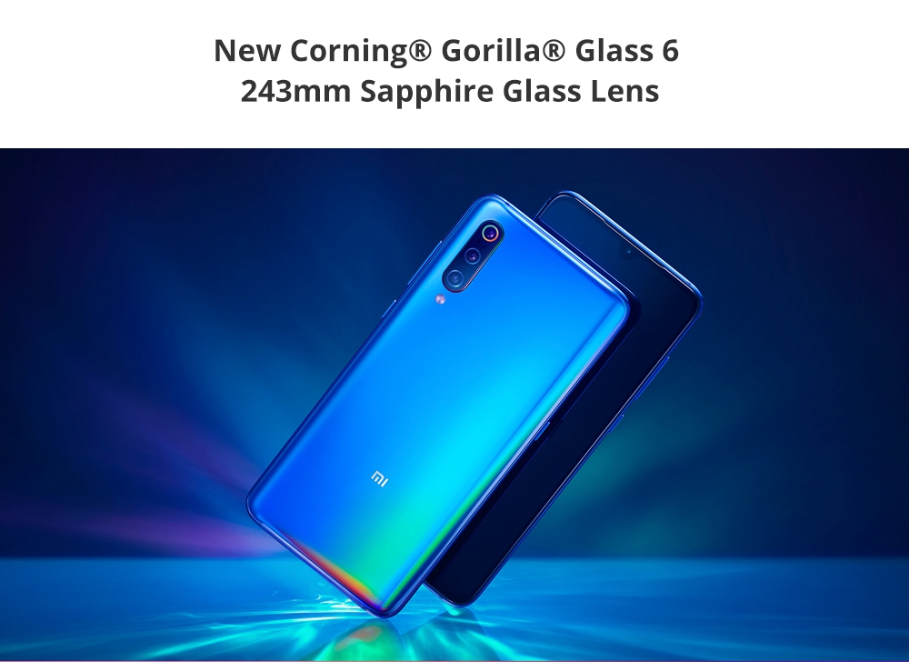 Xiaomi Mi 9 6.39 Inch 4G LTE Smartphone Snapdragon 855 6GB 128GB 48.0MP+12.0MP+16.0MP Triple Rear Cameras MIUI 10 In-display Fingerprint NFC Fast Charge - Blue