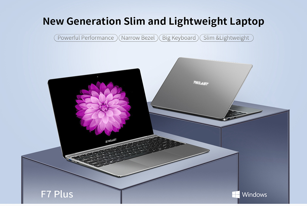 Teclast F7 Plus Laptop Intel Celeron N4100 Quad Core 14 Inch 1920*1080 IPS Screen 8GB RAM 128GB SSD Windows 10 - Silver