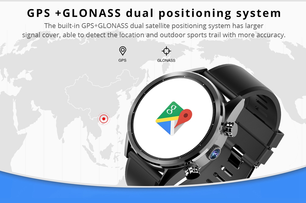 Kospet Hope Lite 4G Smartwatch Phone Android 7.1 MTK6739 Quad Core 1G RAM 16G ROM 1.39 Inch AMOLED Screen GPS WiFi Heart Rate Monitor Silicone Strap - Black