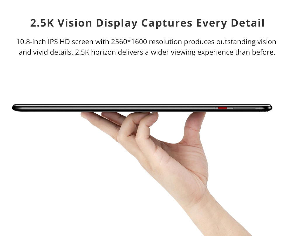 Chuwi Hi9 Plus 4G Phablet MTK6797 Deca Core 10.8" IPS 2K 2560*1600 4GB RAM 64GB ROM Android 8.0 Dual SIM Dual Standby - Black