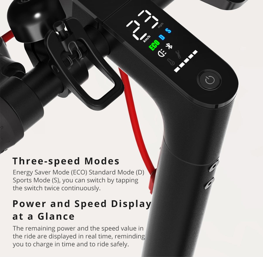 Xiaomi Mijia Folding Electric Scooter Pro 300W Motor 3 Speed Modes 8.5 Inch Tire 45KM Mileage Range Double Brake System - Black