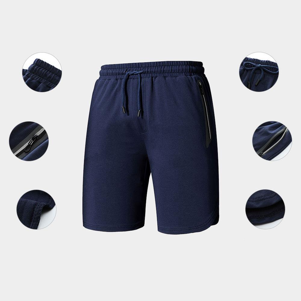 DK18 Men Casual Sports Tethers Shorts Fifth Beach Pants Loose Quick Dry Size S - Blue