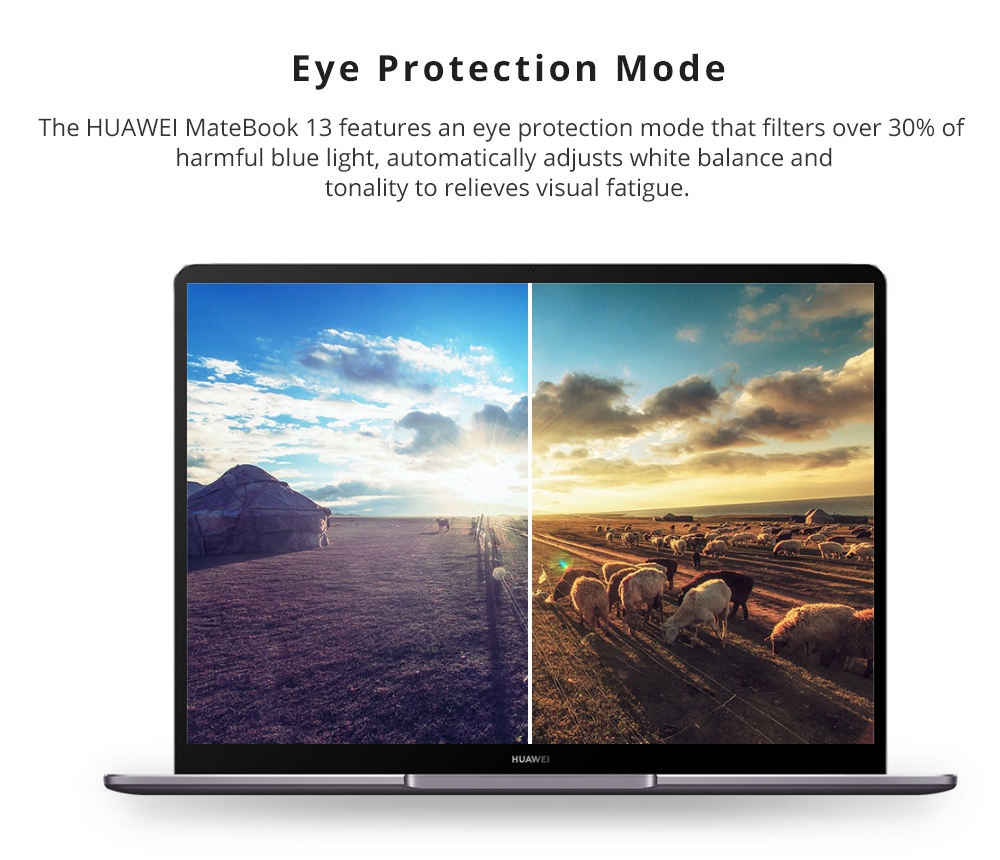 Huawei MateBook 13 laptop Intel Core i7-8565U Quad Core GeForce MX150 2GB DDR5 13" IPS Screen 2160x1440 8GB DDR3 512GB SSD - Grey