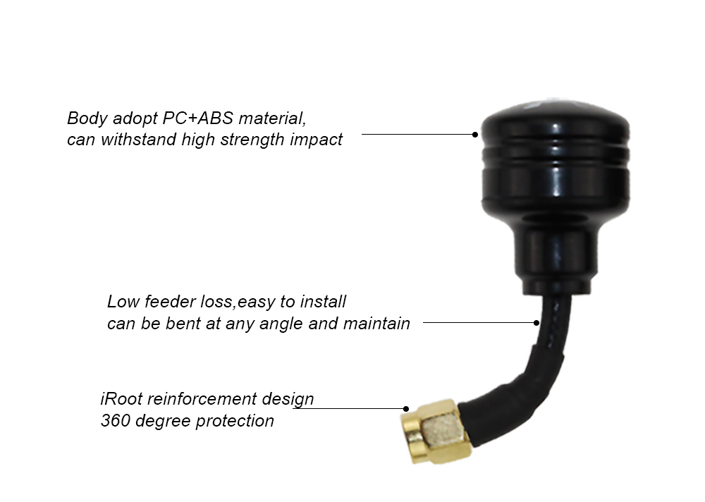 HGLRC Hammer RHCP 5.8G 5dBi Super Mini Antenna For FPV Racing Drone - UFL