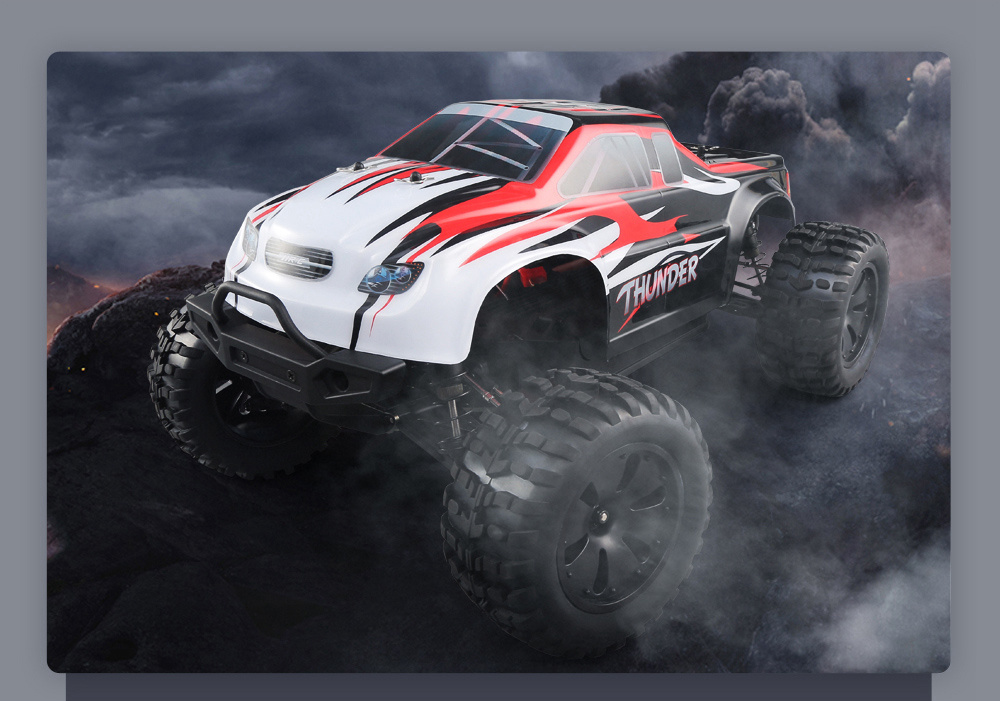 JJRC Q48 THUNDER 2.4G 1:10 4WD Waterproof Brushless 70km/h Off-road RC Car Monster Truck RTR - Red