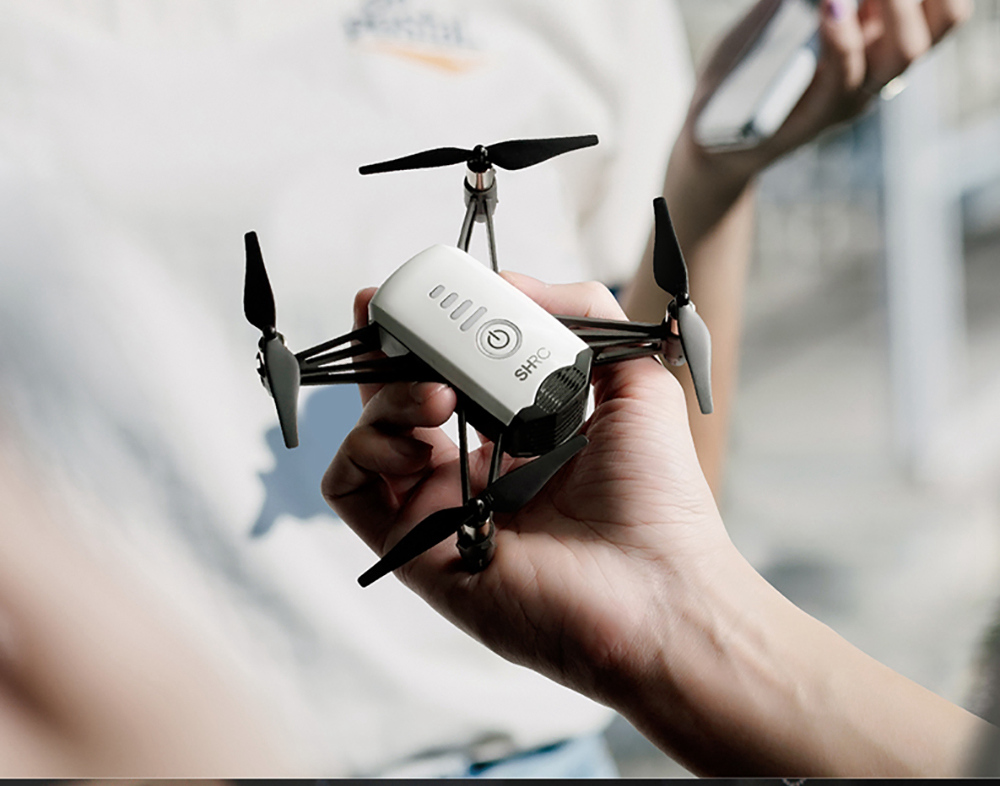 SHRC H2 Locke 2K WIFI FPV RC Quadcopter Smart Follow Optical Flow Positioning Mode RTF Black - Three Battery