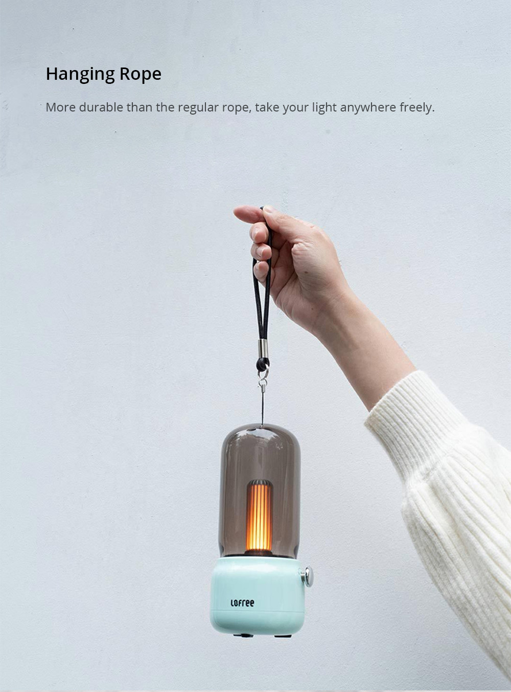 Xiaomi Lofree Candly Light USB Charging Dual Lighting Modes 1800K LED Bedside Lamp - Red