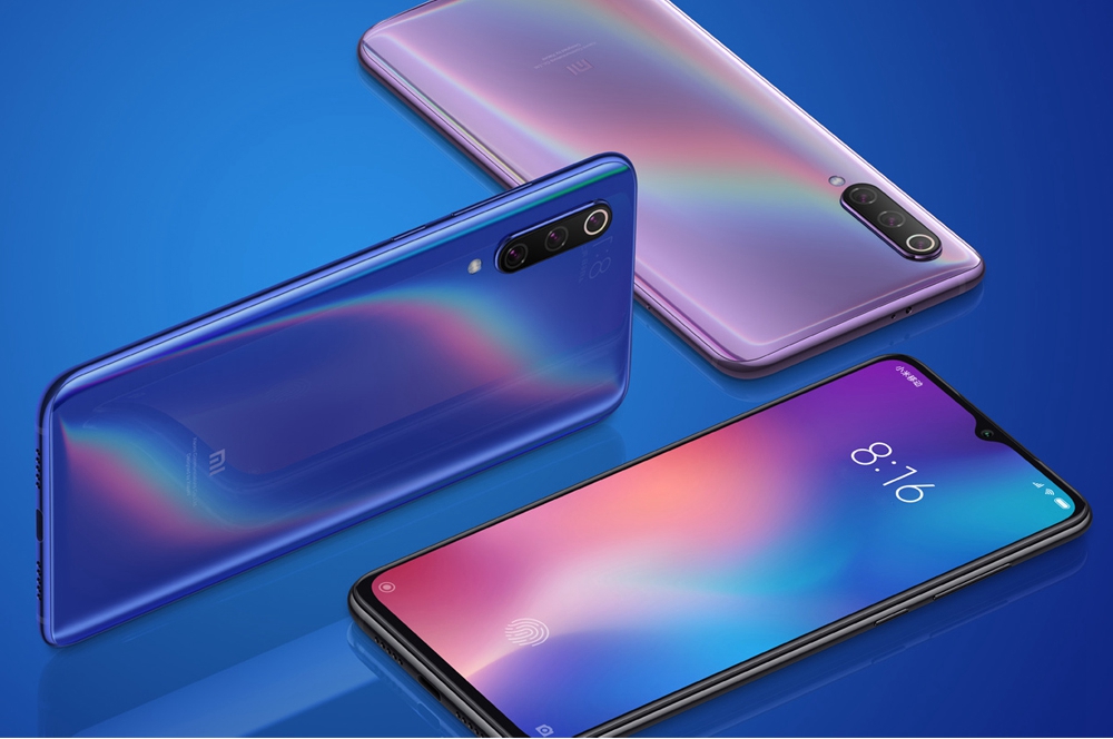 Xiaomi Mi 9 6.39 Inch 4G LTE Smartphone Snapdragon 855 8GB 128GB 48.0MP+12.0MP+16.0MP Triple Rear Cameras MIUI 10 In-display Fingerprint NFC Fast Charge - Blue