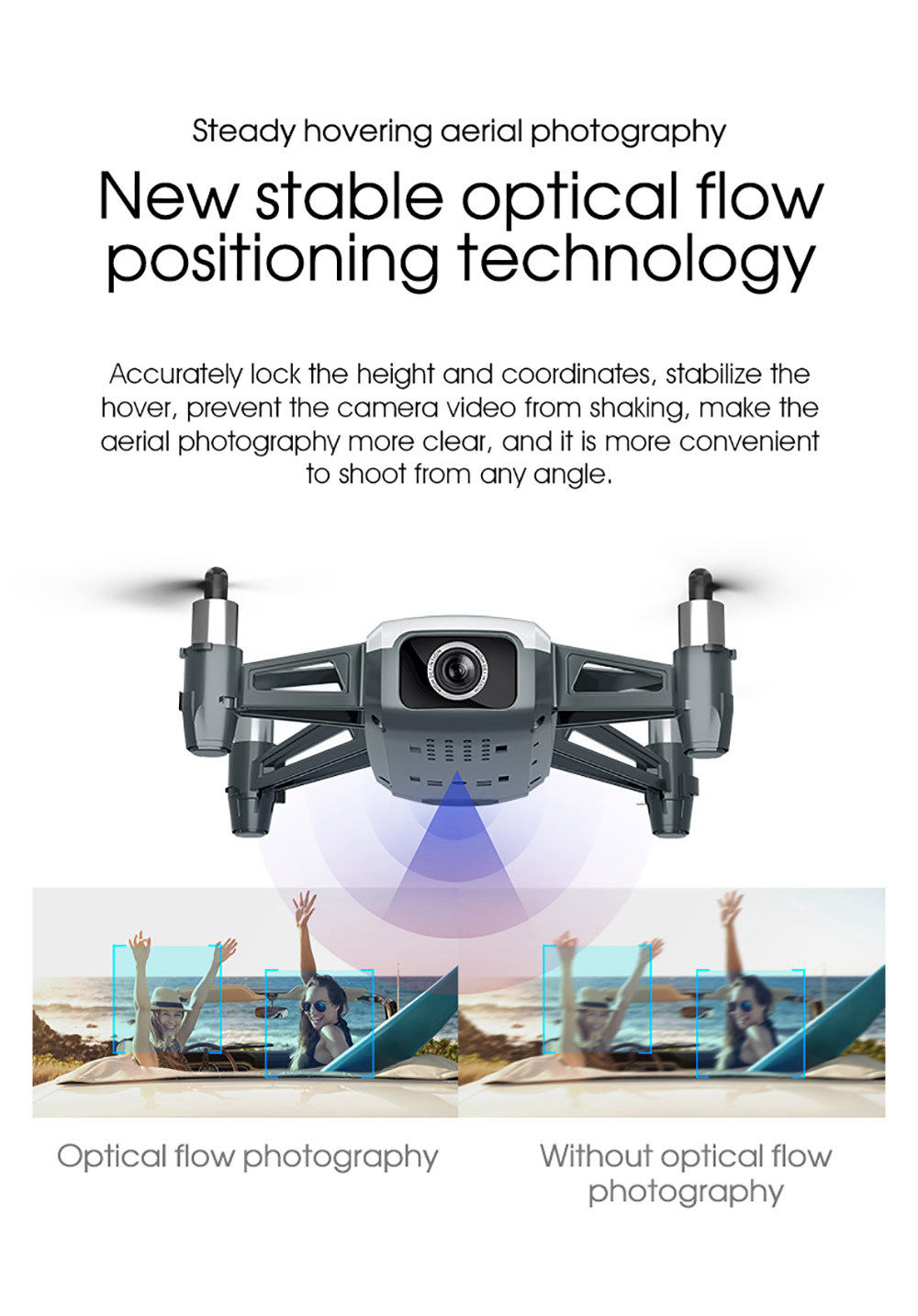 SHRC H2 Locke 2K WIFI FPV RC Quadcopter Smart Follow Optical Flow Positioning Mode RTF Black - Three Battery