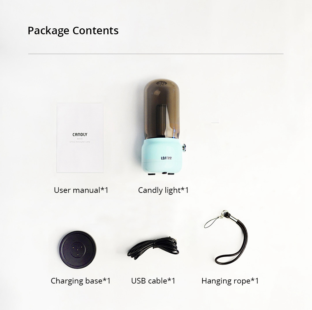 Xiaomi Lofree Candly Light USB Charging Dual Lighting Modes 1800K LED Bedside Lamp - Red