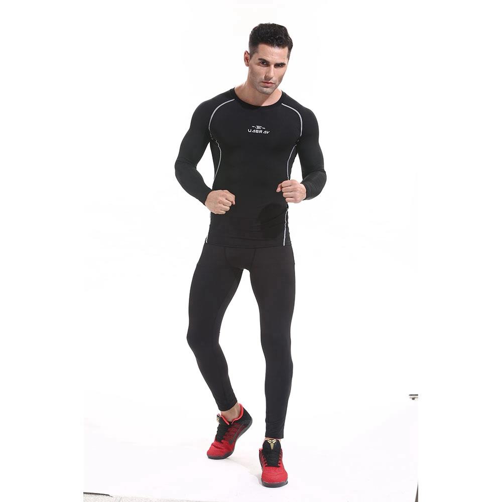 XD16 Men Fitness Sport Tight Long Sleeve T-shirt Size L - Green
