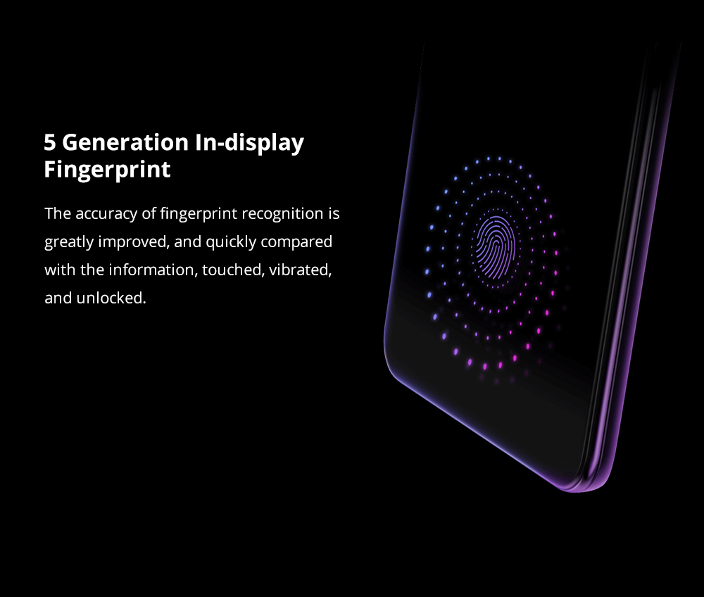 Lenovo Z5 Pro 6.39 Inch 4G LTE Smartphone Snapdragon 710 6GB 128GB 24.0MP+16.0MP Dual Rear Cameras ZUI 10 In-display Fingerprint Type-C - Black
