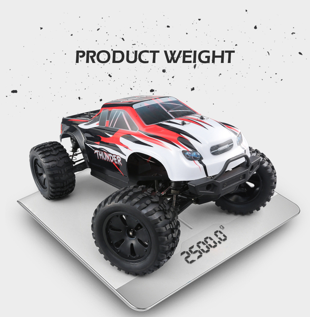 JJRC Q48 THUNDER 2.4G 1:10 4WD Waterproof Brushless 70km/h Off-road RC Car Monster Truck RTR - Red