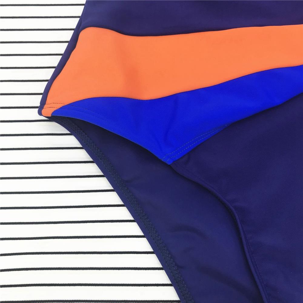 BK90 Women One-piece Hight Cut Swimwear Size S - Navy Blue