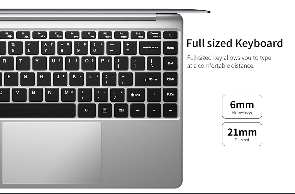 Teclast F7 Plus Laptop Intel Celeron N4100 Quad Core 14 Inch 1920*1080 IPS Screen 8GB RAM 128GB SSD Windows 10 - Silver