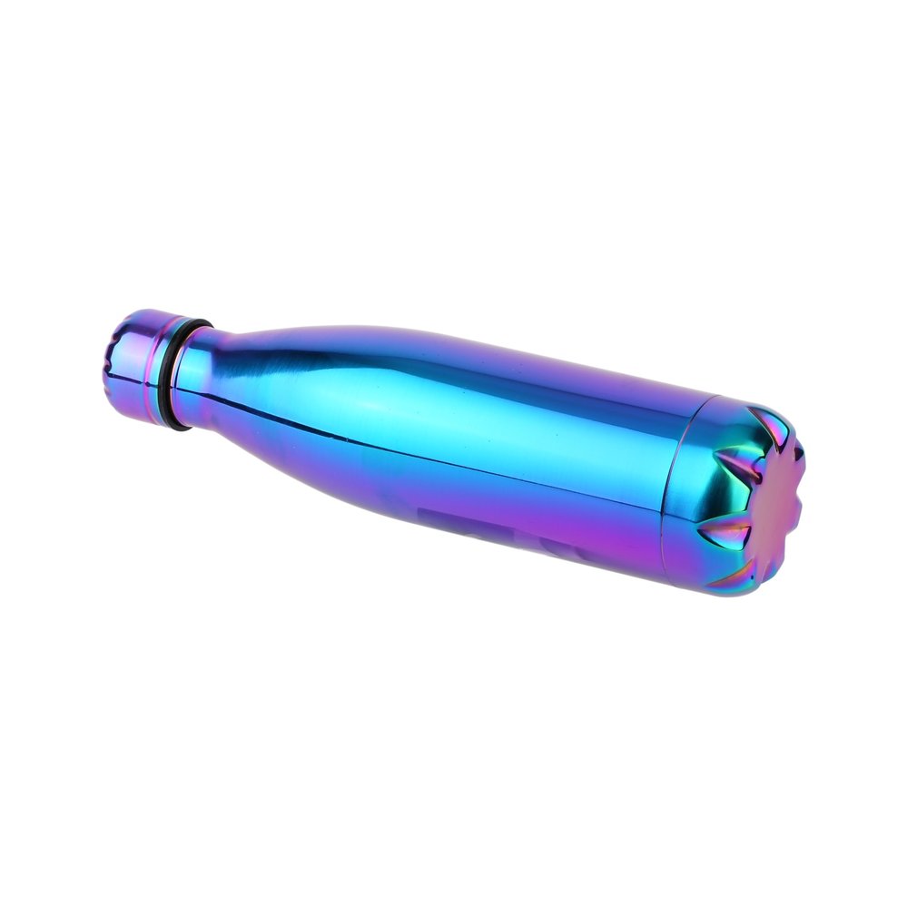 Creative Water Bottle Bowling Shaped Stainless Steel Vacuum Insulated Bottle 500ML - Purple