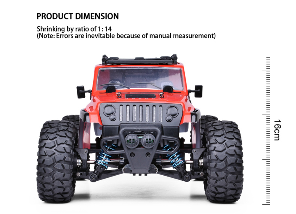 SUBOTECH BG1521 Golory 2.4G 1:14 4WD Brushed Off-road RC Car RTR - Gray