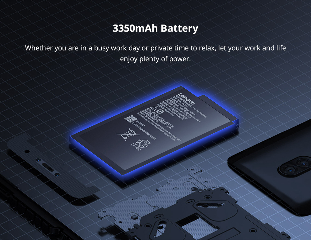 Lenovo Z5 Pro 6.39 Inch 4G LTE Smartphone Snapdragon 710 6GB 128GB 24.0MP+16.0MP Dual Rear Cameras ZUI 10 In-display Fingerprint Type-C - Black