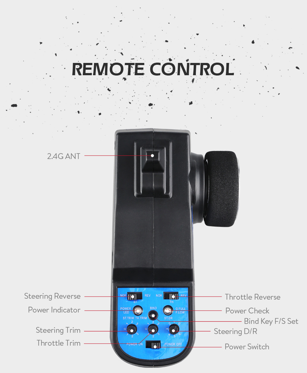 JJRC Q48 THUNDER 2.4G 1:10 4WD Waterproof Brushless 70km/h Off-road RC Car Monster Truck RTR - Blue