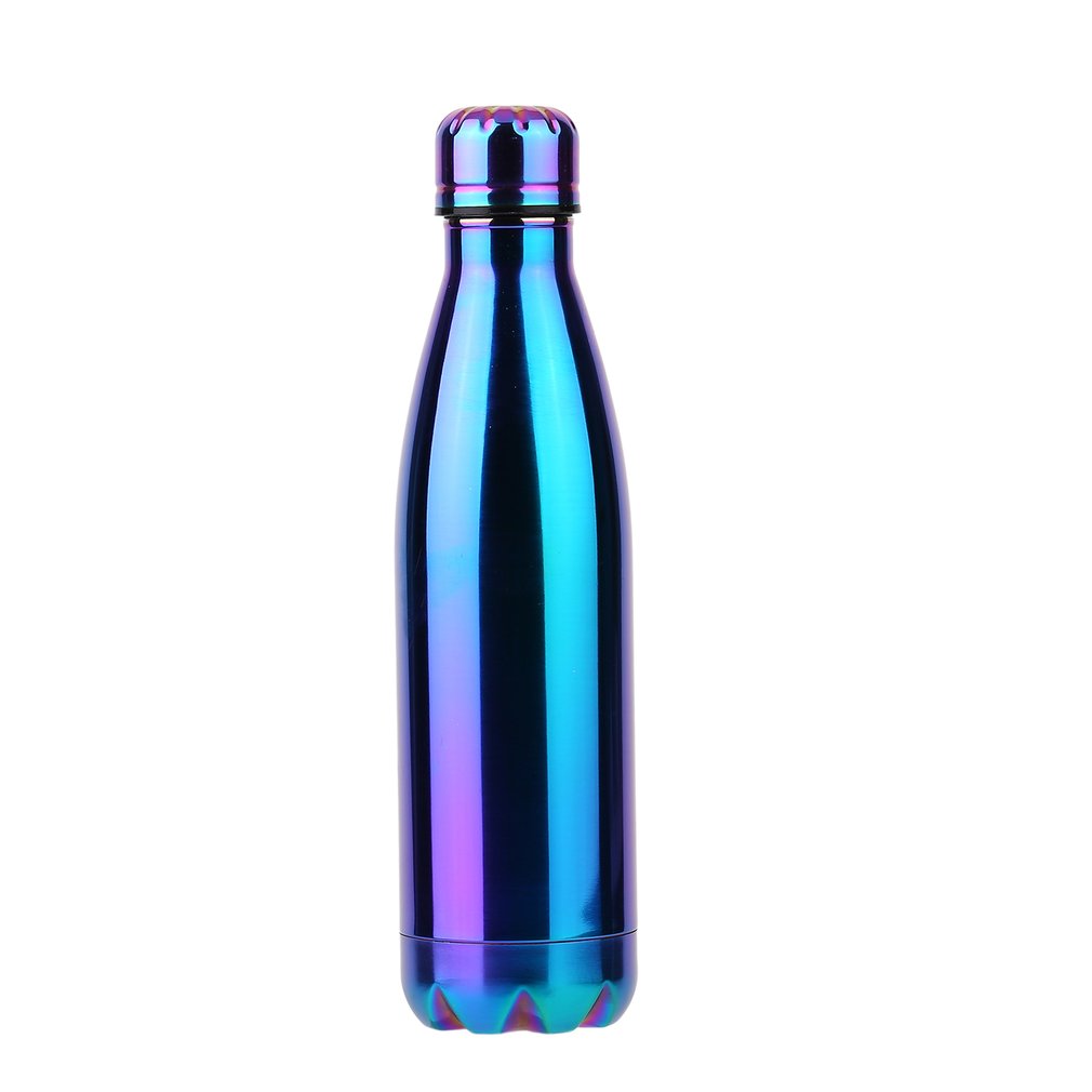 Creative Water Bottle Bowling Shaped Stainless Steel Vacuum Insulated Bottle 500ML - Purple