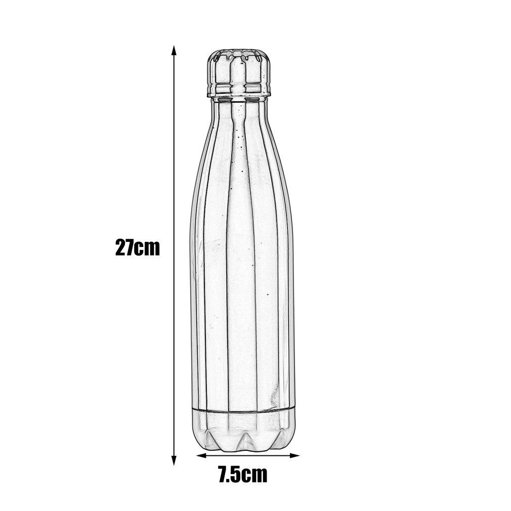 Creative Water Bottle Bowling Shaped Stainless Steel Vacuum Insulated Bottle 500ML - Purple