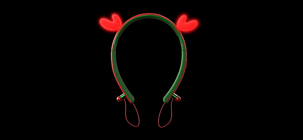 Tronsmart Encore Wink Bluetooth Headphones with LED Light - Red & Green