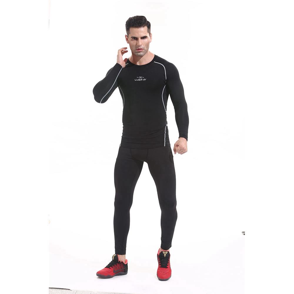 XD16 Men Fitness Sport Tight Long Sleeve T-shirt Size M - Green