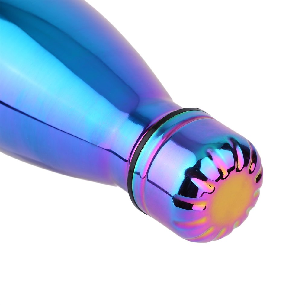 Creative Water Bottle Bowling Shaped Stainless Steel Vacuum Insulated Bottle 500ML - Purple