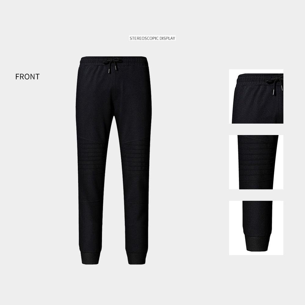 LK43 Men Casual Loose Pants Size XL - Black