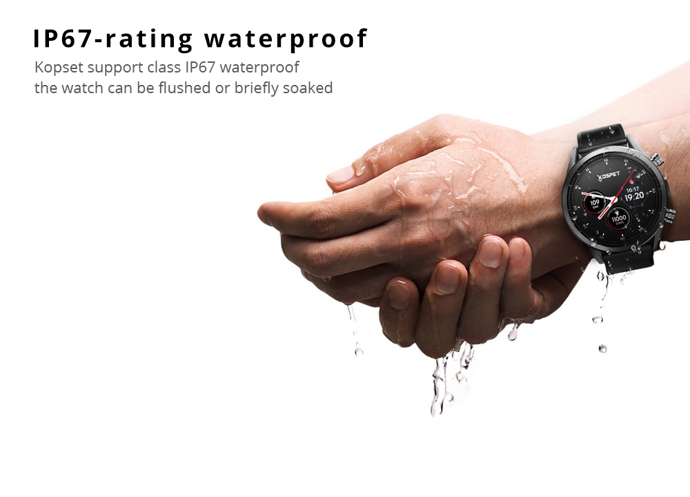 Kospet Hope Lite 4G Smartwatch Phone Android 7.1 MTK6739 Quad Core 1G RAM 16G ROM 1.39 Inch AMOLED Screen GPS WiFi Heart Rate Monitor Silicone Strap - Black