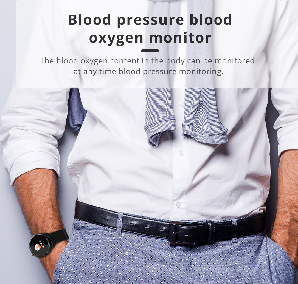 Makibes T5 Smart Watch 1.22 Inch TFT Screen IP67 Heart Rate Blood Pressure Sleep Monitor 230mAh Battery PU Strap - Black