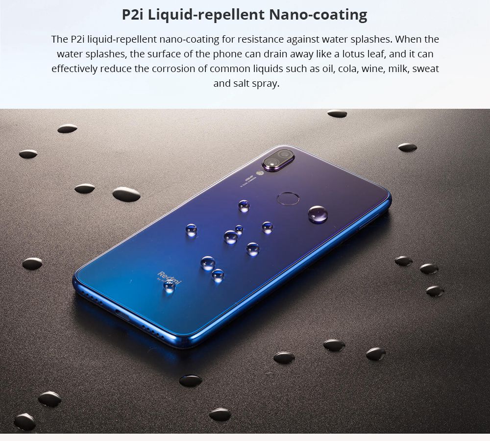 Xiaomi Redmi Note 7 Pro 6.3 Inch 4G LTE Smartphone Snapdragon 675 4GB 64GB 48.0MP+5.0MP Dual AI Cameras MIUI 10 Quick Charge In-display Fingerprint Global Version - Black