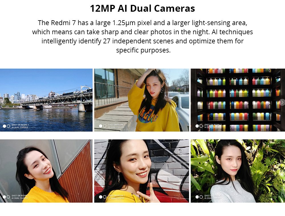 Xiaomi Redmi 7 6.26 Inch 4G LTE Smartphone Snapdragon 632 4GB 64GB 12.0MP+2.0MP Dual Cameras MIUI 10 Touch ID IR Remote Control - Black