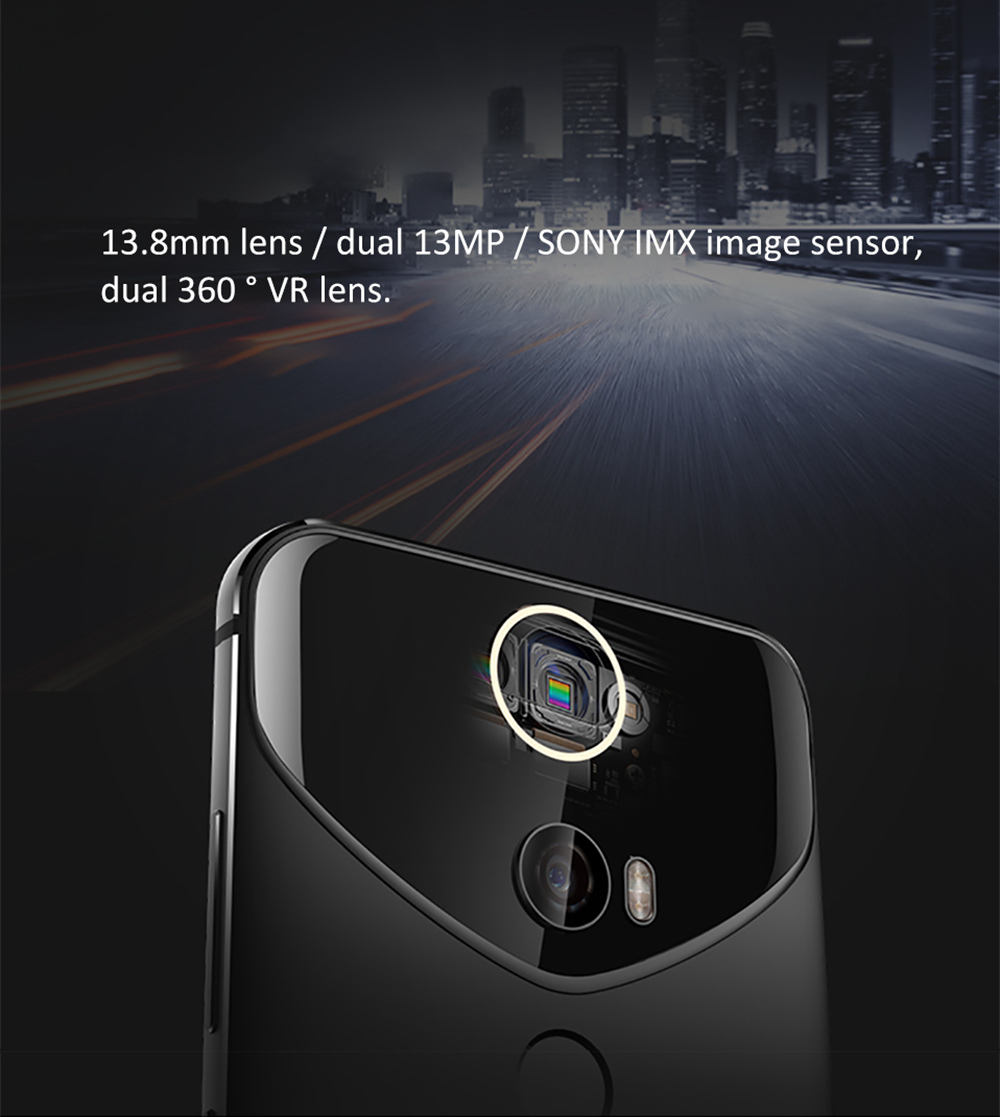 PROTRULY Darling V10S 360 Degree Camera 5.5 Inch 4G LTE Smartphone Snapdragon 625 4GB 64GB Android 7.1 Touch ID - Black