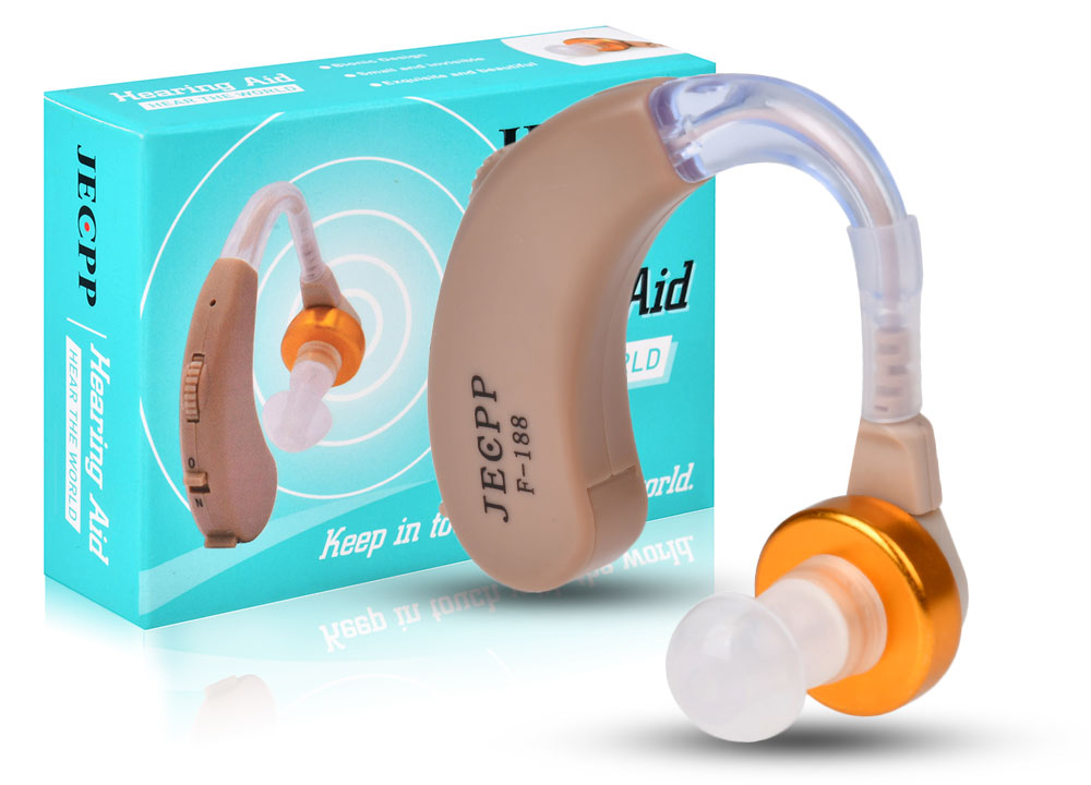 JECPP F-188 Digital Hearing Aid Sound Voice Amplifier Kit Ear Care Adjustable Sound Enhancer for The Elderly Deaf