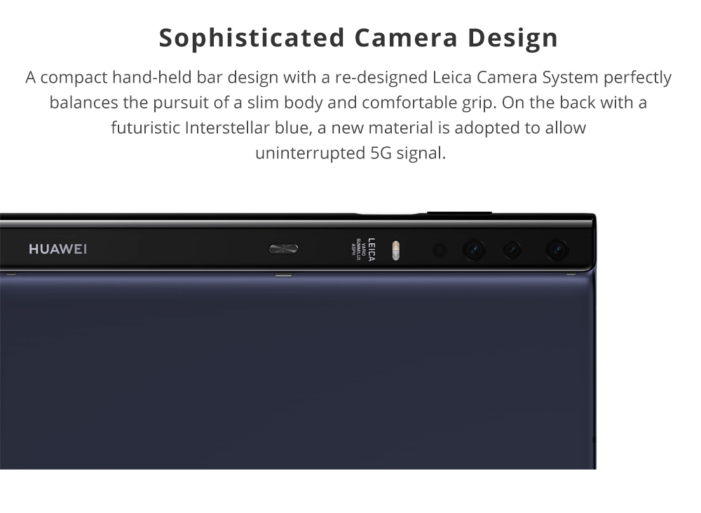 HUAWEI Mate X 8.0 Inch Flexible Foldable screen 5G LTE Smartphone Kirin 980 8GB 512GB 48.0MP+16.0MP+8.0MP Triple Rear Cameras Android 9.0 NFC Type-C - Blue