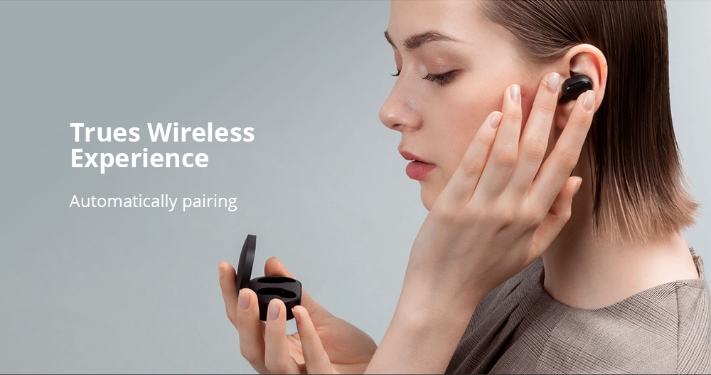 Xiaomi Redmi AirDots TWS Bluetooth 5.0 Earbuds 4 Hours Working Time Noise Reduction - Black
